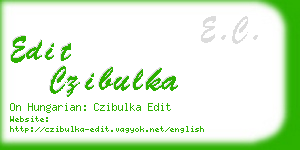 edit czibulka business card